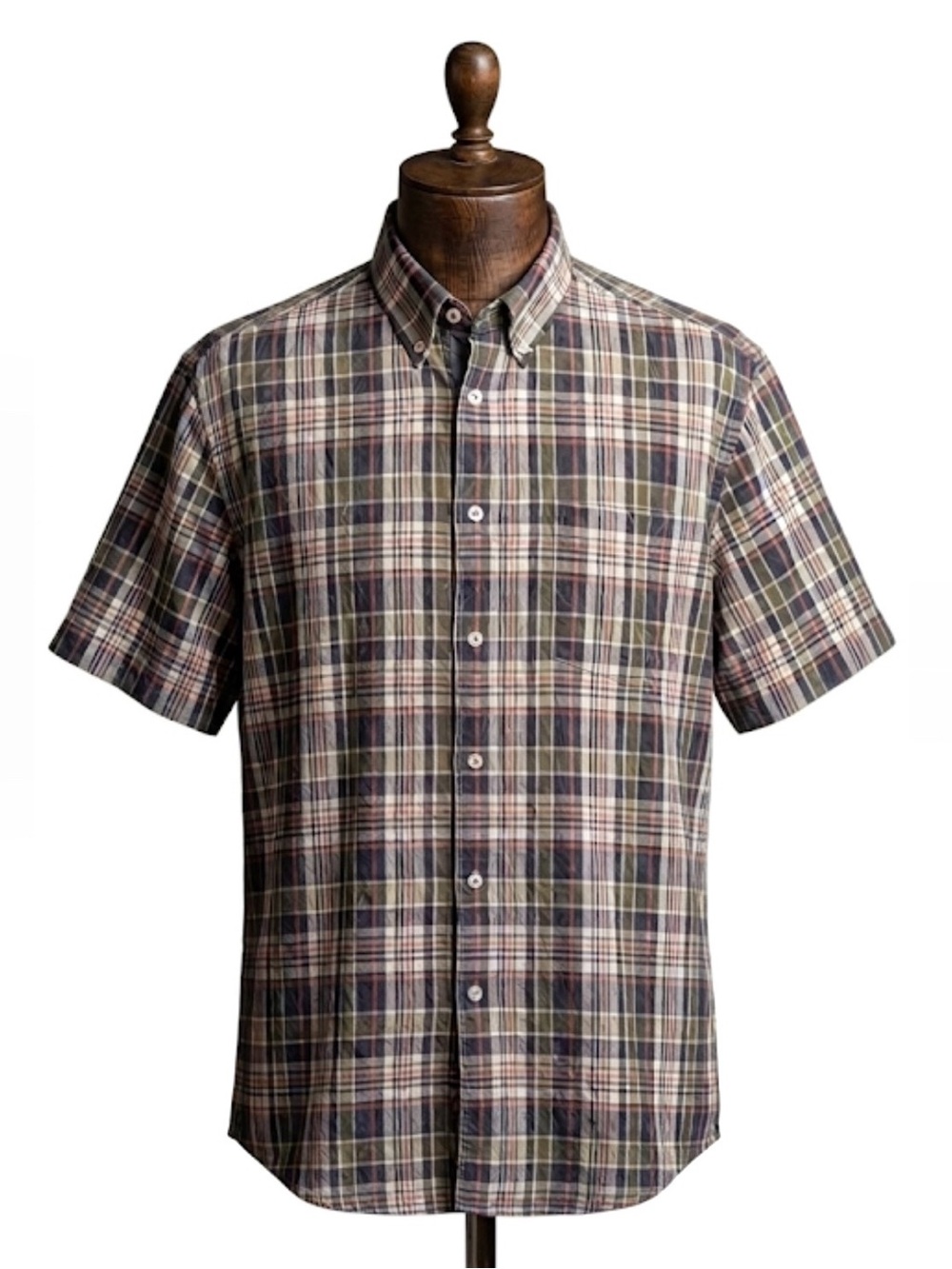 Viyella Button Down Shirt Plaid Madras Top XL Cotton